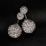 Double Crystal Stud Earrings - 14 Colors