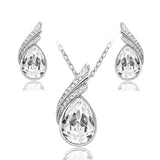 Austrian Crystal Water Drop Jewelry Set - 15 Colors