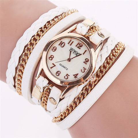 Vintage Leather Bracelet Watch - 11 Colors