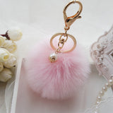 Rabbit Fur Ball Key Chain - 11 Colors