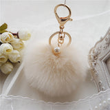 Rabbit Fur Ball Key Chain - 11 Colors