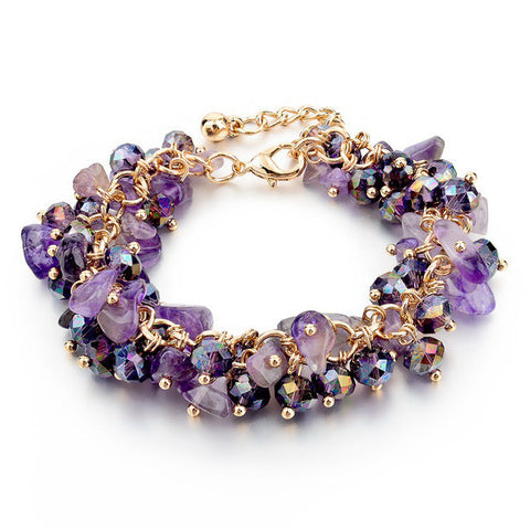 Crystal Stones Friendship Bracelet - 4 Colors