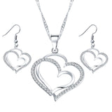 Two Hearts Jewelry Set - 2 Colors