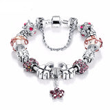 Glass Charm Bracelet - 5 Colors