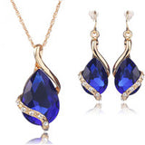 Crystal Water Drop Jewelry Set - 5 Colors