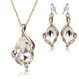 Crystal Water Drop Jewelry Set - 5 Colors