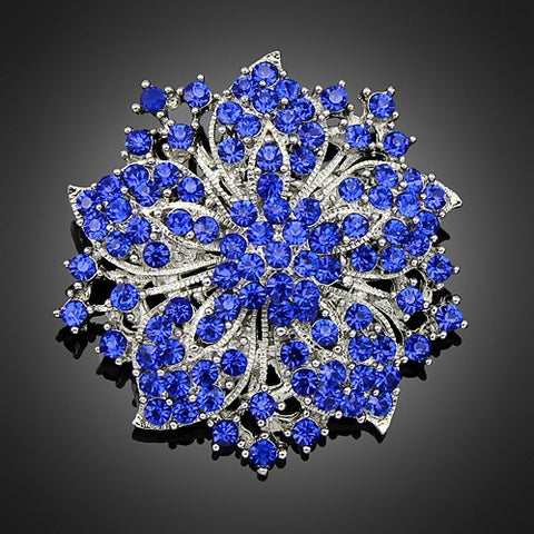 Flower Rhinestone Brooch