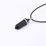 Crystal Bullet Natural Stone Necklace - 11 Colors