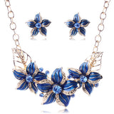 Enamel Flower Jewelry Set - 12 Colors