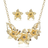 Enamel Flower Jewelry Set - 12 Colors