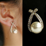 Simulated Pearl Stud Earrings