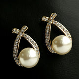 Simulated Pearl Stud Earrings