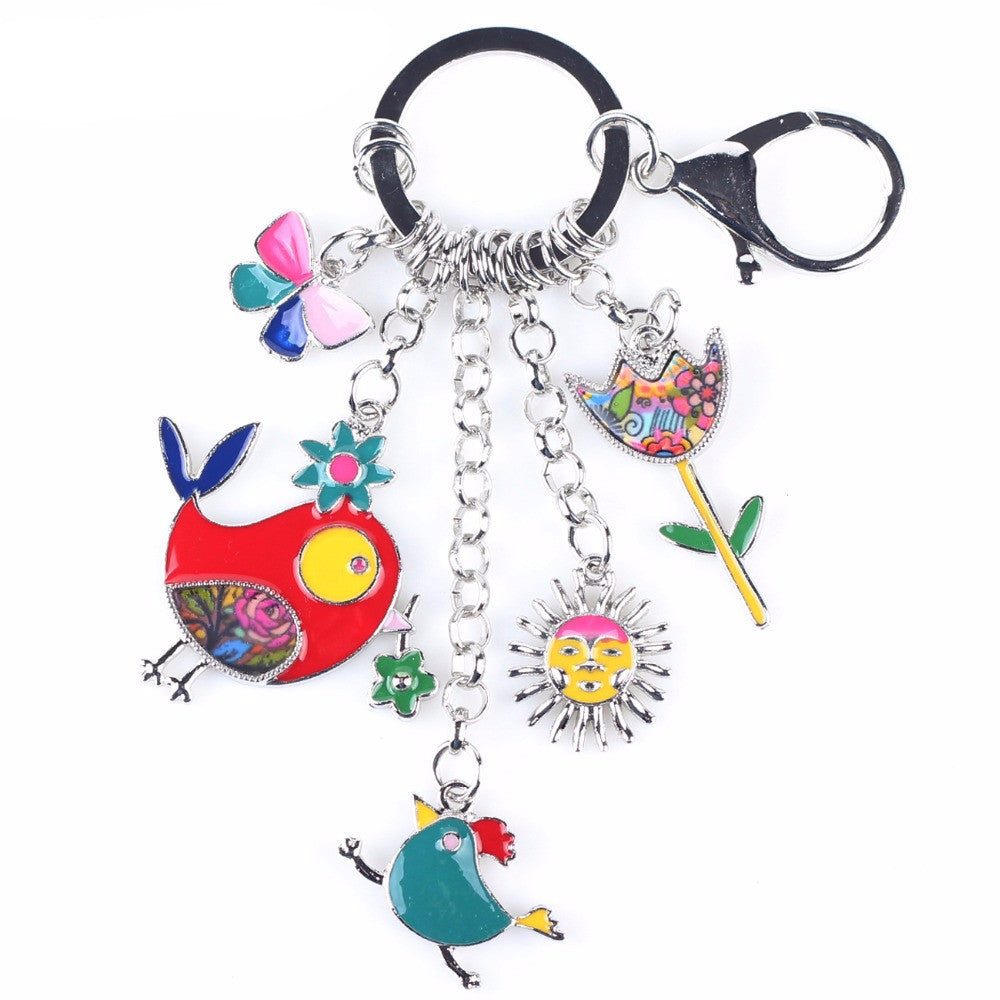 Alloy Fish Chicken Marvel Key Chain - 6 Colors