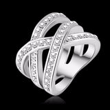 Platinum Plated Genuine SWA Stellux Austrian Crystal Ring - 2 Colors