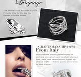 Platinum Plated Genuine SWA Stellux Austrian Crystal Ring - 2 Colors