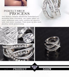 Platinum Plated Genuine SWA Stellux Austrian Crystal Ring - 2 Colors