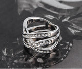 Platinum Plated Genuine SWA Stellux Austrian Crystal Ring - 2 Colors