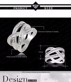 Platinum Plated Genuine SWA Stellux Austrian Crystal Ring - 2 Colors