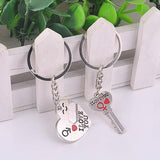 Pair of  Key To Heart Key Chains