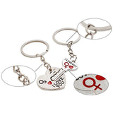 Pair of  Key To Heart Key Chains