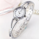 Rhinestone  and Stainless Steel Bracelet Watch - 7 Variants