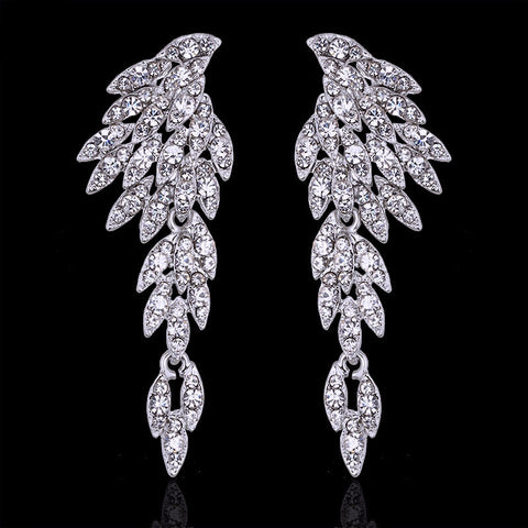 Eagle Crystal Bridal Drop Earrings - 4 Colors