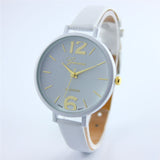 Faux Leather Analog Quartz Watch - 5 Colors