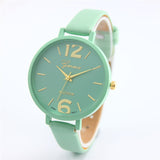 Faux Leather Analog Quartz Watch - 5 Colors