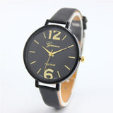 Faux Leather Analog Quartz Watch - 5 Colors