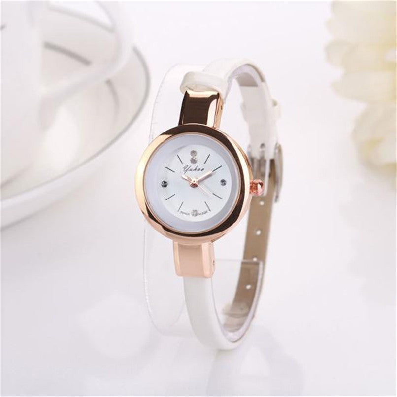 Round Quartz Analog Bracelet Watch - 5 Colors