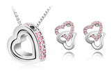 Double Heart Jewelry Set - 2 Colors