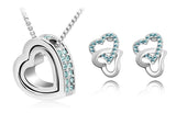 Double Heart Jewelry Set - 2 Colors