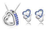 Double Heart Jewelry Set - 2 Colors