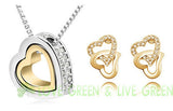 Double Heart Jewelry Set - 2 Colors