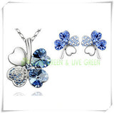 Crystal Clover 4 Four Leaf Jewelry Set - 19 Colors