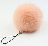 Real Rabbit Fur Ball Key Chains - 17 Colors