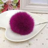 Real Rabbit Fur Ball Key Chains - 17 Colors