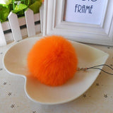 Real Rabbit Fur Ball Key Chains - 17 Colors