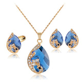 Crystal Water Drop Jewelry Set - 5 Colors