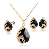 Crystal Water Drop Jewelry Set - 5 Colors