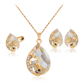 Crystal Water Drop Jewelry Set - 5 Colors